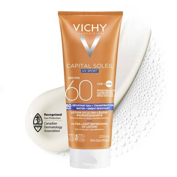 Vichy Capital Soleil Sport Ultra-Light Refreshing Lotion SPF 60 | NEW SKINCARE - Picture 1 of 3
